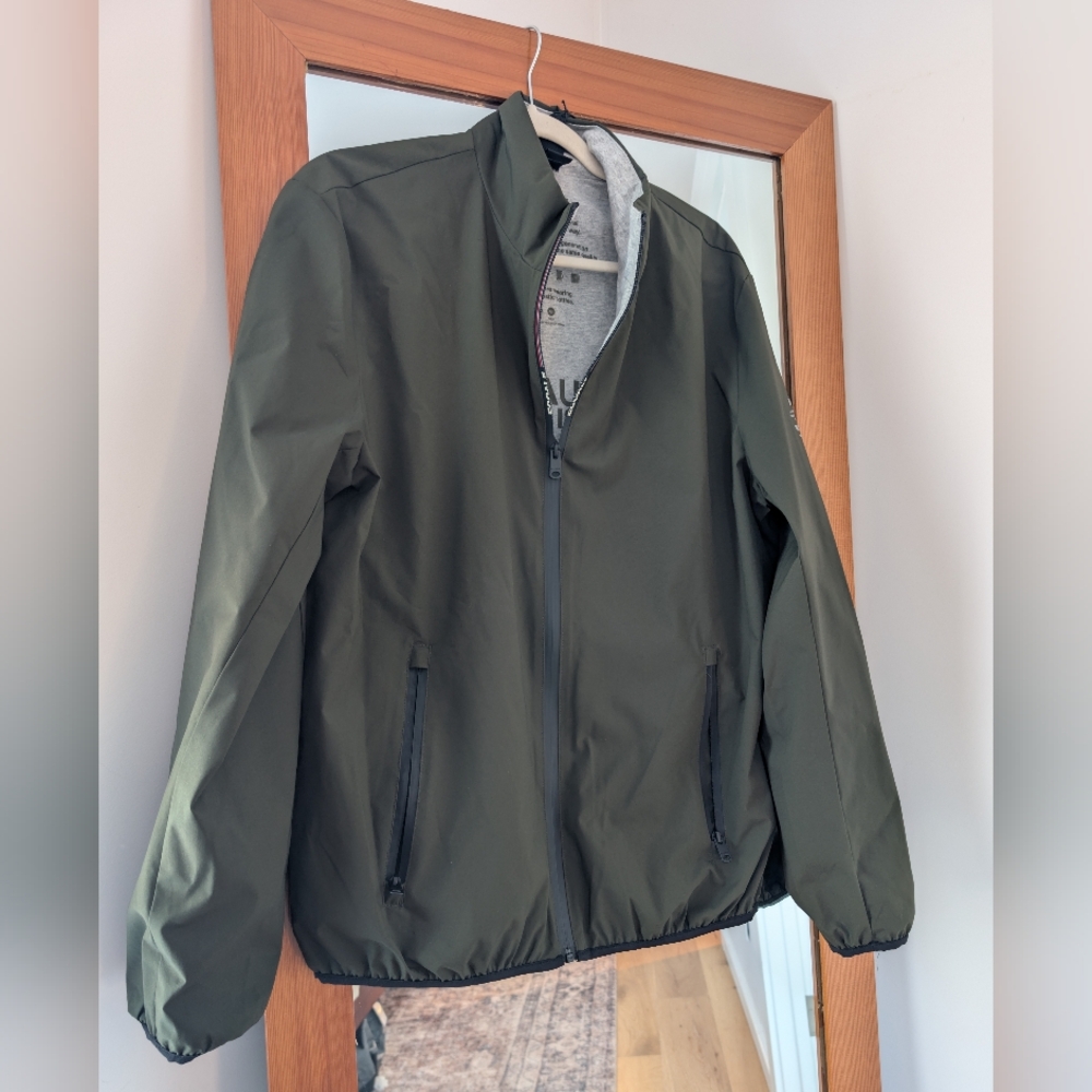 Men's Designer Forest Green Windbreaker Rain Jacket